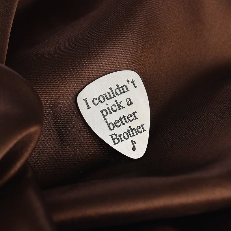 YeeQin I Couldnâ€™t Pick A Better Brother Musical Guitar Pick Men Jewelry Gift for Brother - Image 2